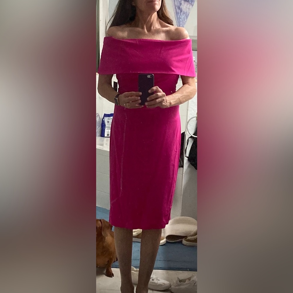 Flattering fun dress from Nordstrom runs true to size so comfortable
